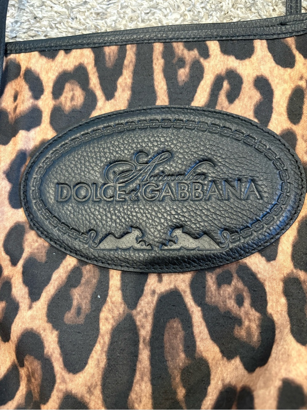 Dolce and Gabbana Leopard Print Fabric Animalier Tote - Picture 3 of 5